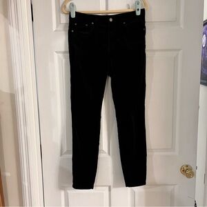 Vineyard Vines velvet high rise pants black womens size 6